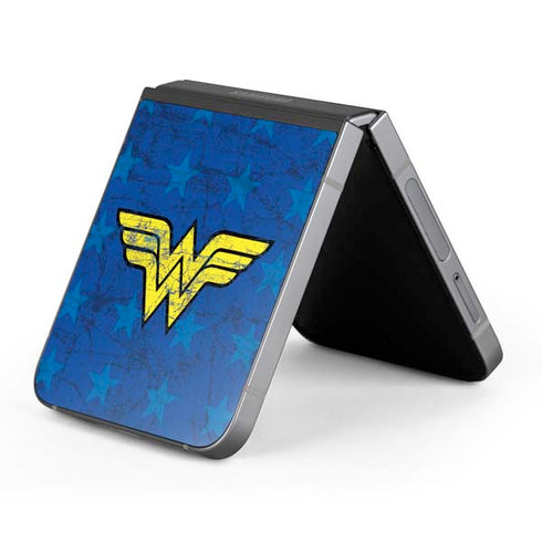 DC Comics Wonder Woman Emblem on Flag Galaxy Z Flip6 Skin